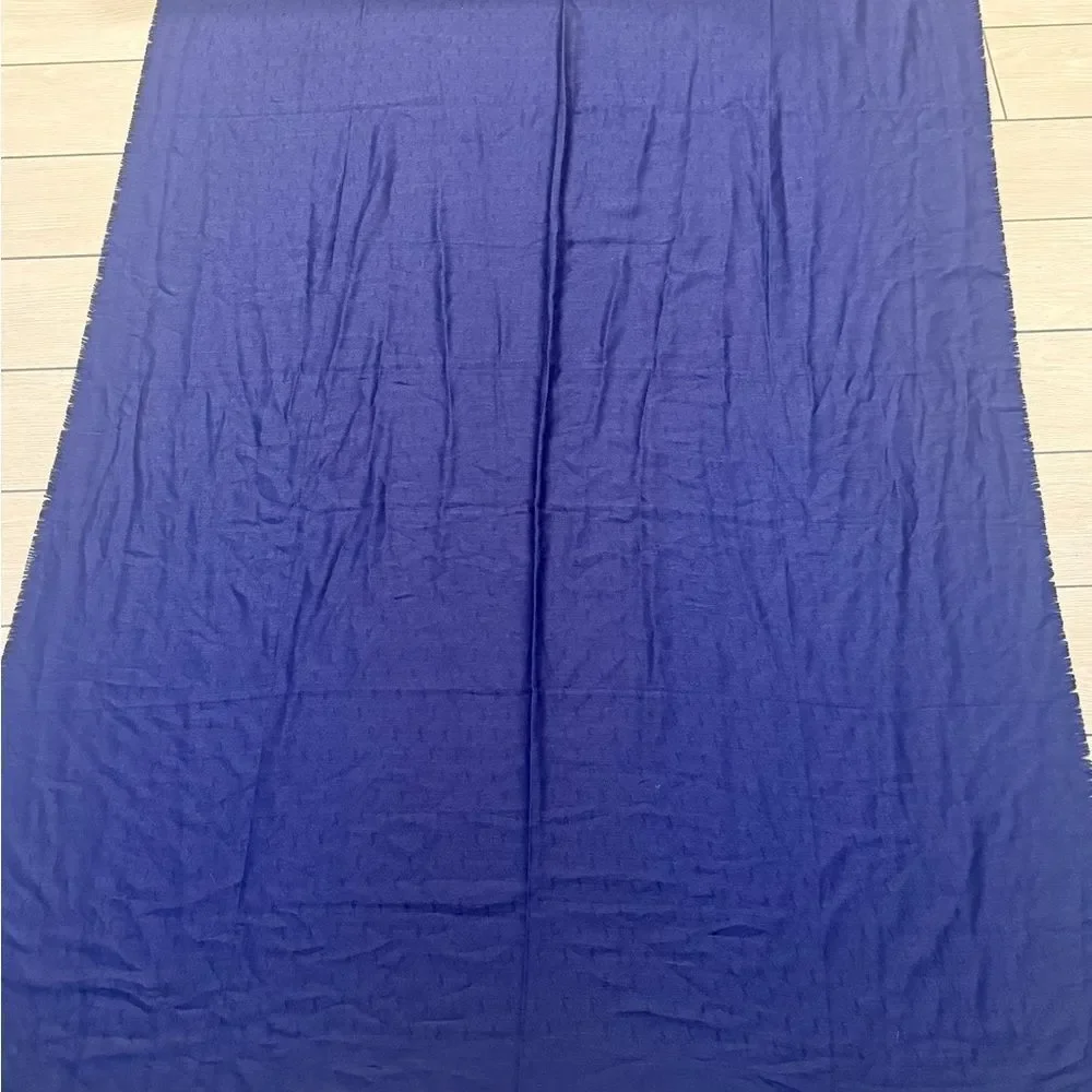 Brand new Saint Laurent Deep Blue double sided scarf / shawl large size